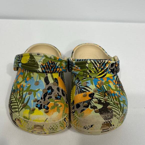 Crocs Kid’s Classic Far Out Clogs Jungle Print Shoes / Size-C 7 - Picture 1 of 7